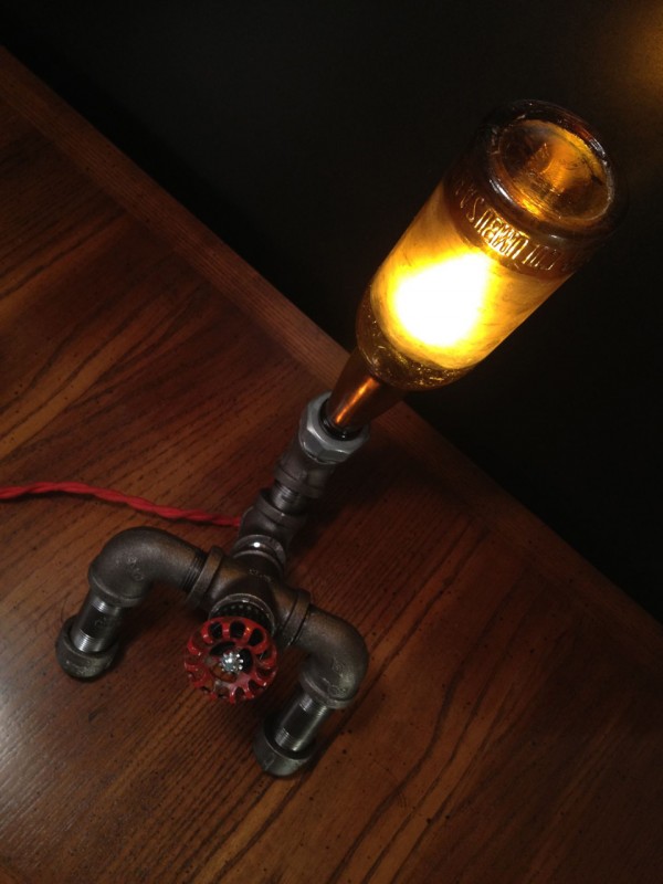Steam Bottle Industrial DIY Pipe Lamp - table-lamps Steam Bottle Industrial DIY Pipe Lamp - table-lamps