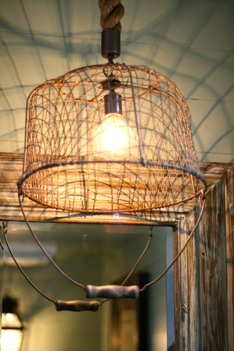 Recycled Basket as a Pendant Lighting • iD Lights