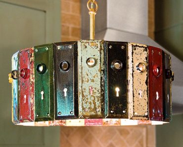 Antique Key Plate Pendant Light