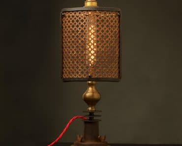 Guard Shield Steampunk Desk Lamp