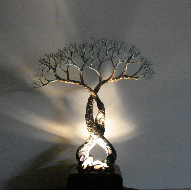 Wire Tree Of Life Soul Mates Table Lamp • iD Lights