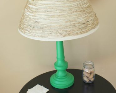 DIY Update an Old Table Lamp with Paint and Twine