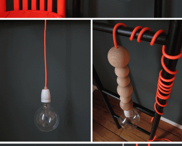 DIY Scandinavian Wooden Beads Pendant Lighting