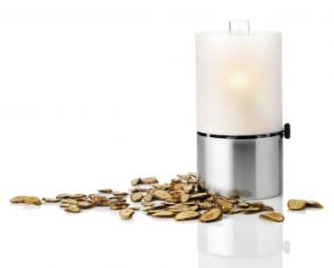 Stelton Design Oil Lamp with Satin Glass Shade