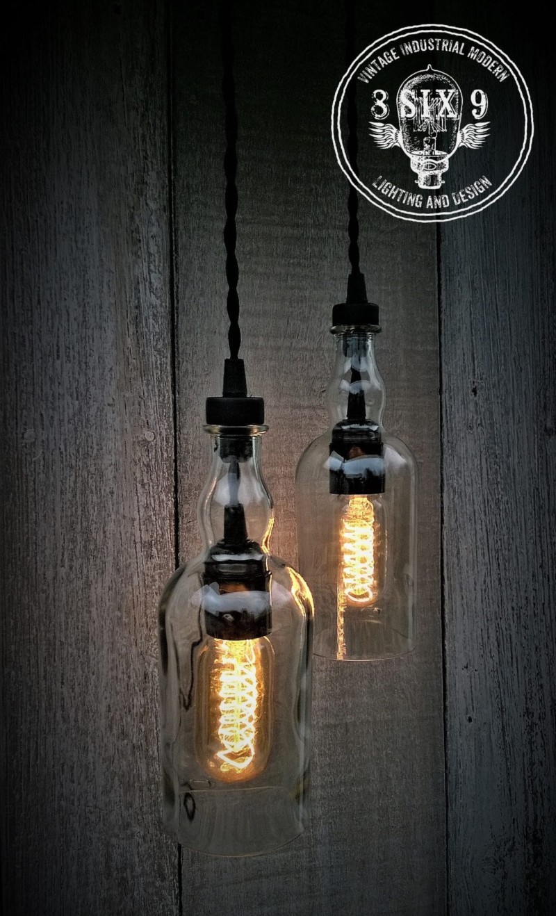 Balvenie Whiskey Bottle Pendant Light Black Series • iD Lights