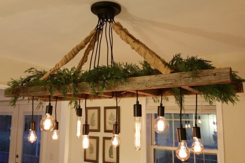 Vintage Farmhouse Ladder Chandelier | iD Lights
