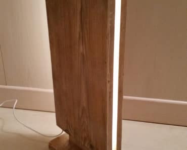 Reclaimed Wood Led Floor Lamp