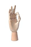 Female Mannequin Hand 12 Inches– Art Sectioned Posable Mannequin Hand - Wooden Opposable Manikin...