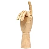 US Art Supply® Wood Artist Drawing Manikin 7' Right Hand - Articulated Mannequin with Wooden...