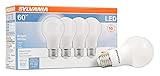 SYLVANIA LED Light Bulb, 60W Equivalent A19, Efficient 8.5W, Medium Base, Frosted Finish, 800...