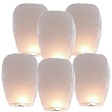 Paper Lanterns Have 6 Pack White, Chinese Lanterns to Release Make Outdoor Activities More Fun,...