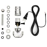 I Like That Lamp DIY Lamp Wiring Kit, Silver Socket & 8FT Black Cord (1 Pack), For Making & Fixing...