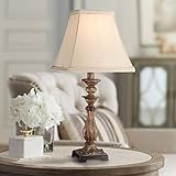 Regency Hill Alzano Rustic Traditional Cottage Style Accent Table Lamp 18' High Antique Distressed...