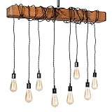 Farmhouse Lighting Wrapped Wood Beam Farmhouse Chandelier Pendant Light Fixture - Rustic Lighting...