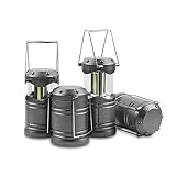 Lichamp LED Lanterns, 4 Pack Pop Up Lanterns for Power Outages, Bright Battery Powered Hanging...