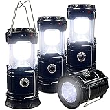 Collapsible Portable LED Camping Lantern XTAUTO Lightweight Waterproof Solar USB Rechargeable LED...