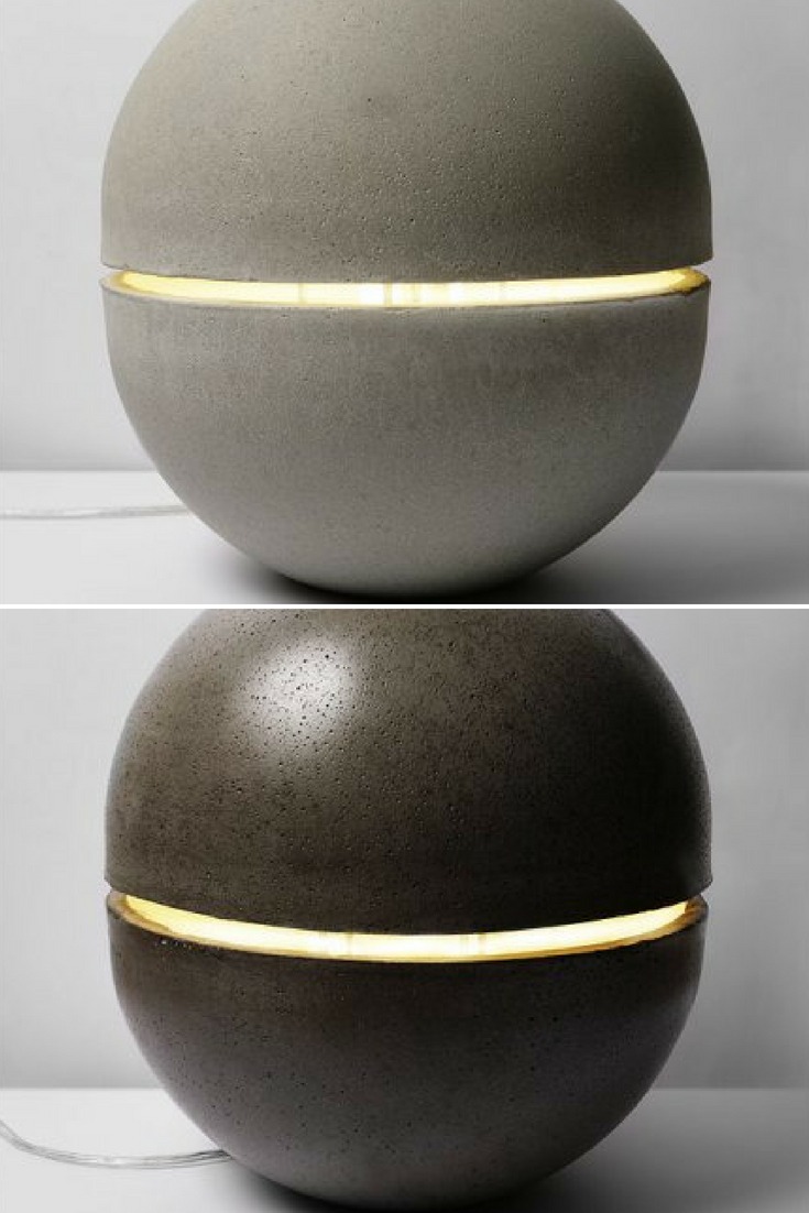 Concrete Ball Modern Floor Lamp