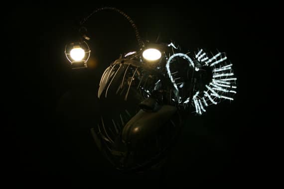 Deep Sea Angler Steampunk Fish Lamp