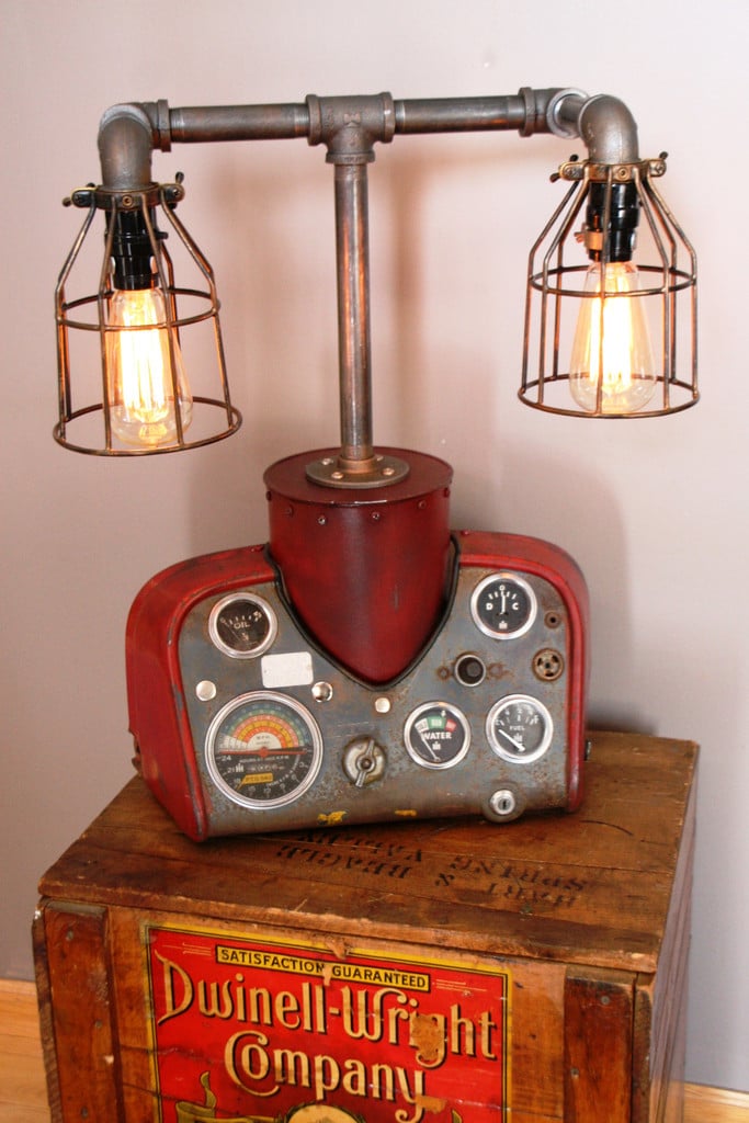 Modern Farmhouse Tractor Industrial Table Lamp