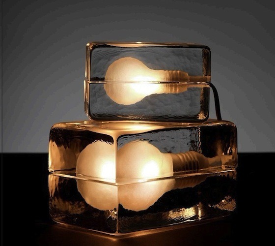 Ice and Light Table Lamps 1 - Desk Lamps - iD Lights Ice-Block-Lamp