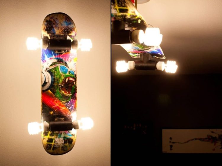 Recycled Skateboard Lights