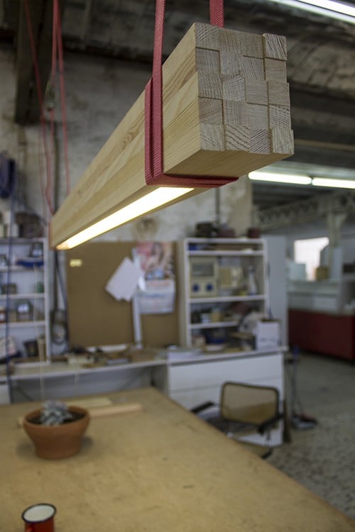 ROUGH Wood Strips Pendant Beam