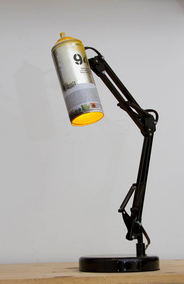 Recycled spray cans into desk lamps 6 - Desk Lamps - iD Lights