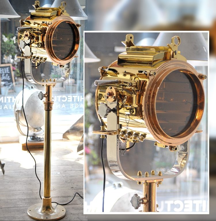 Vintage Warship Signal Light Antique Floor Lamp 34 - lightingdesign - iD Lights vintage warship signal light