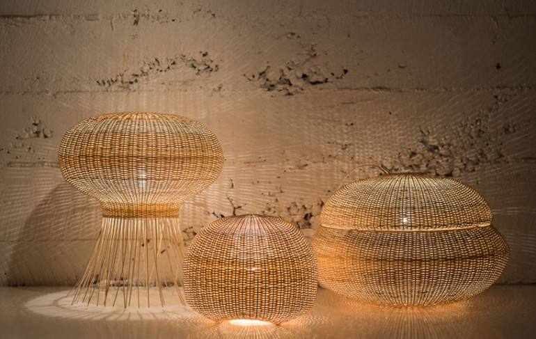 wicker lamp