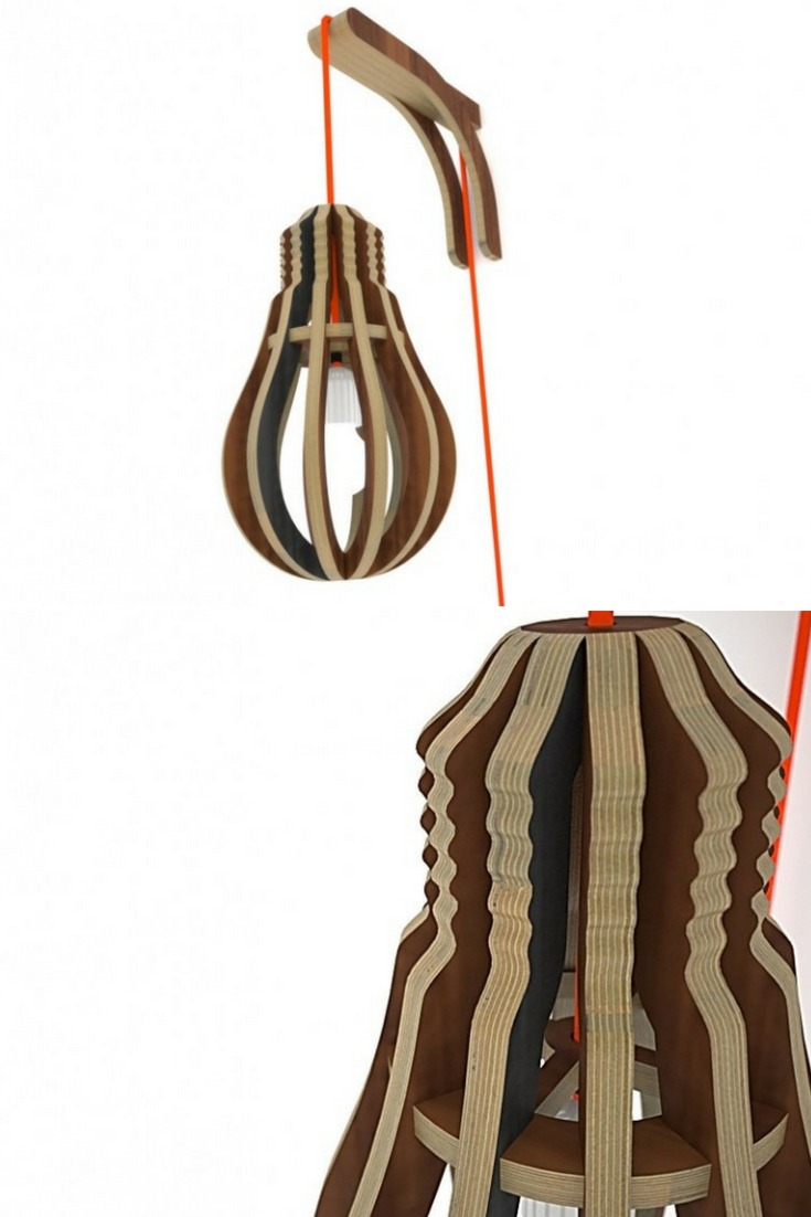 Wood Bulb Wall Sconce