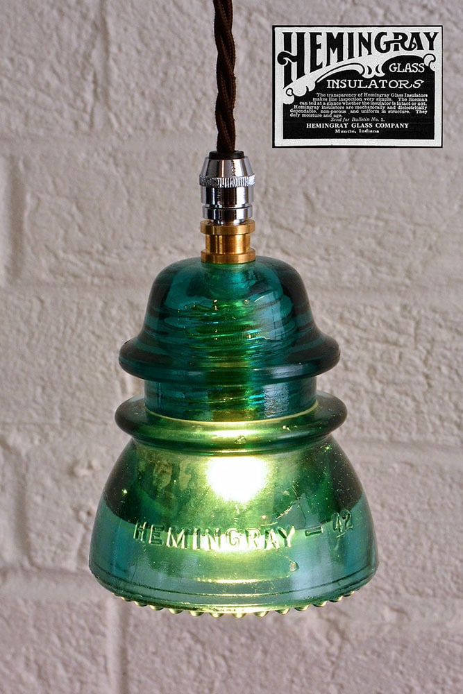 Hemingray 1950s Insulator Light