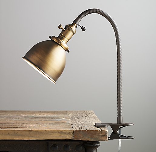 Industrial era clip lamp