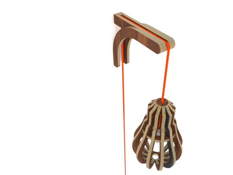 Pendant Wood Bulb-1