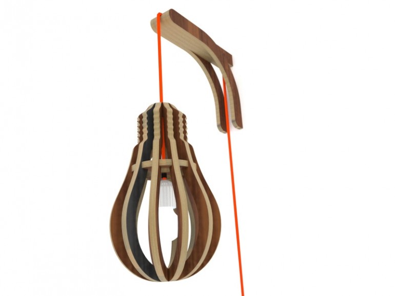 Pendant Wood Bulb