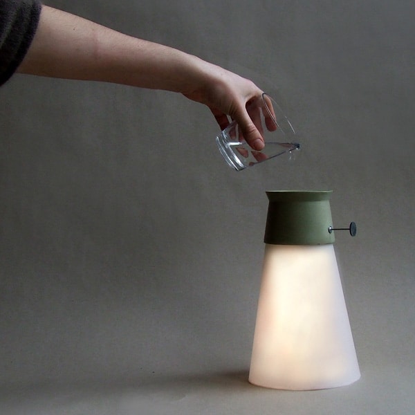 Lamp powered by water