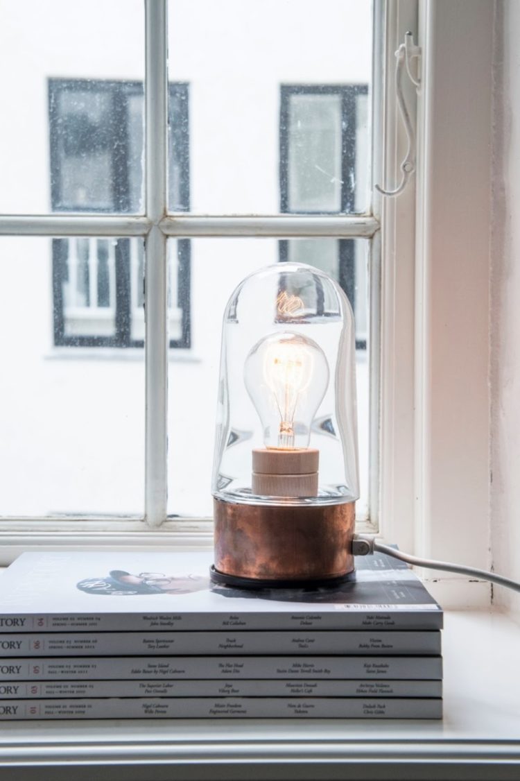 Small Copper Table Lamp 18 - Table Lamps - iD Lights Small Copper Lamp