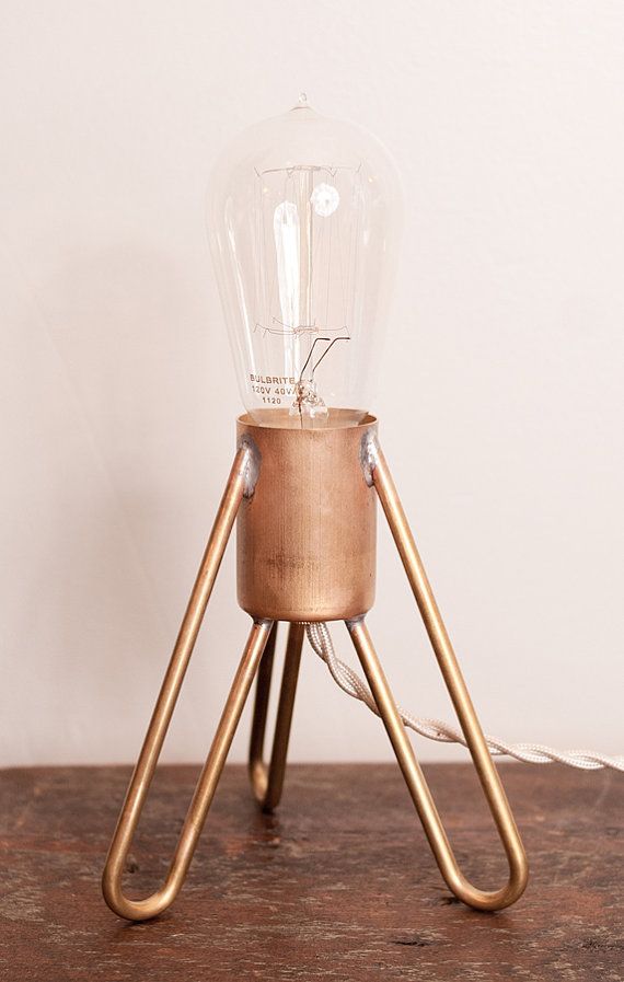 Rocket Lamp with Edison Bulb
