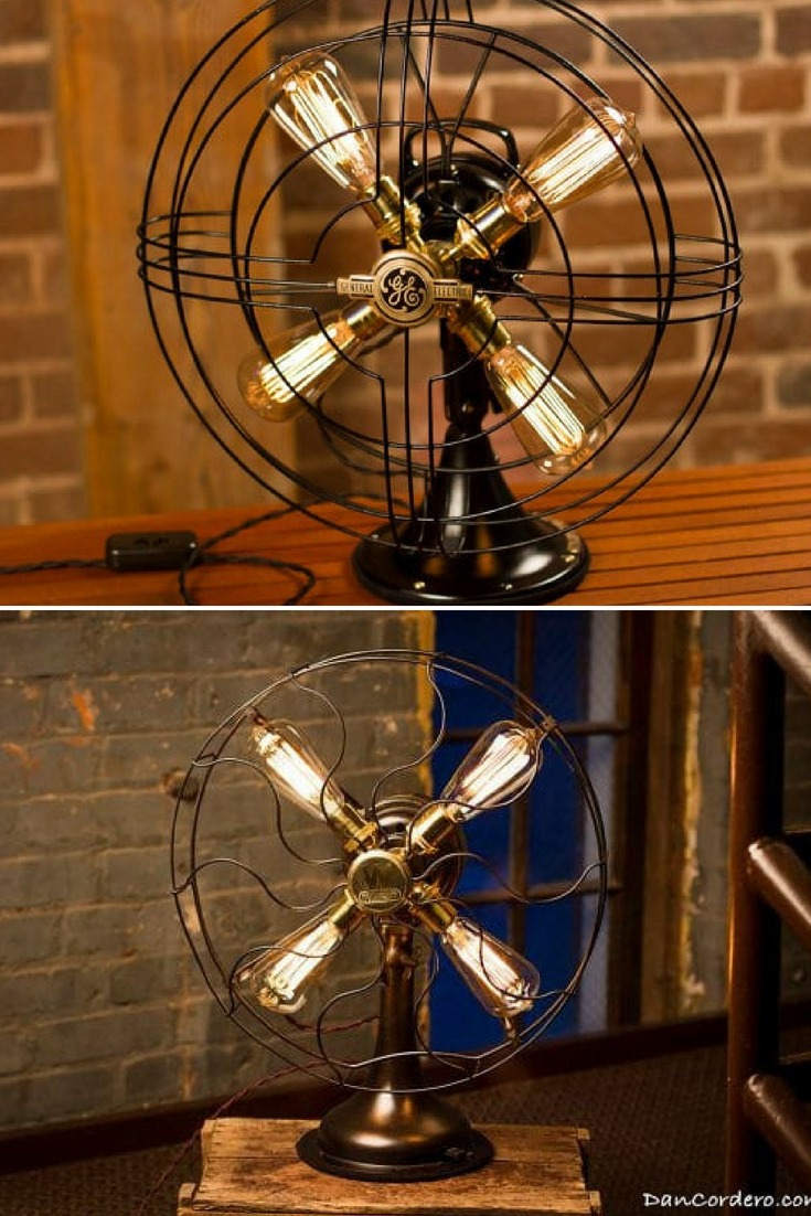 Retro Fan Desk Lamp