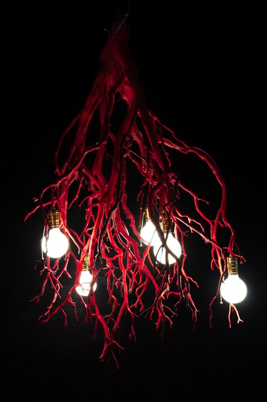 Wood Tree Branch Sculptural Lighting