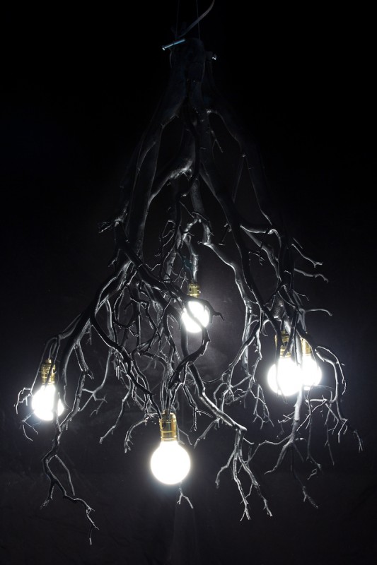 Wood Tree Branch Sculptural Lighting2