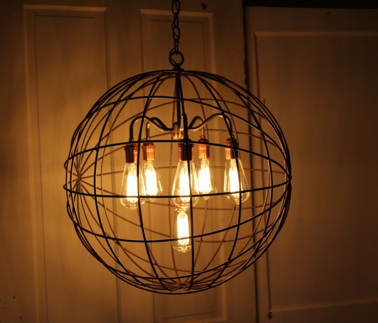 Orb Chandelier Industrial Sphere 