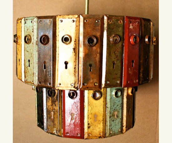 Antique Key Plate Pendant Light