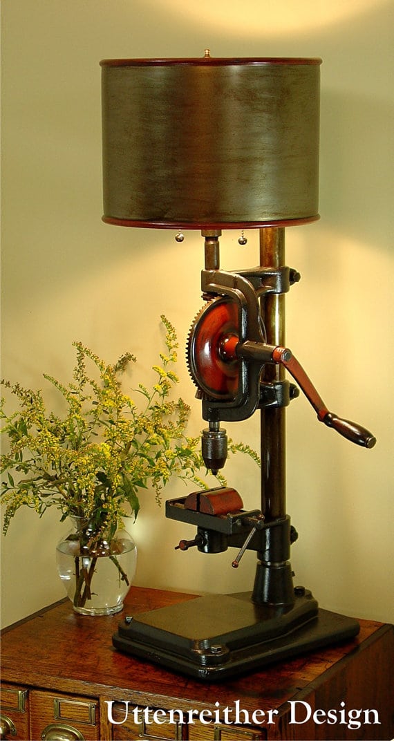 Industrial Drill Antique Table Lamp - iD Lights