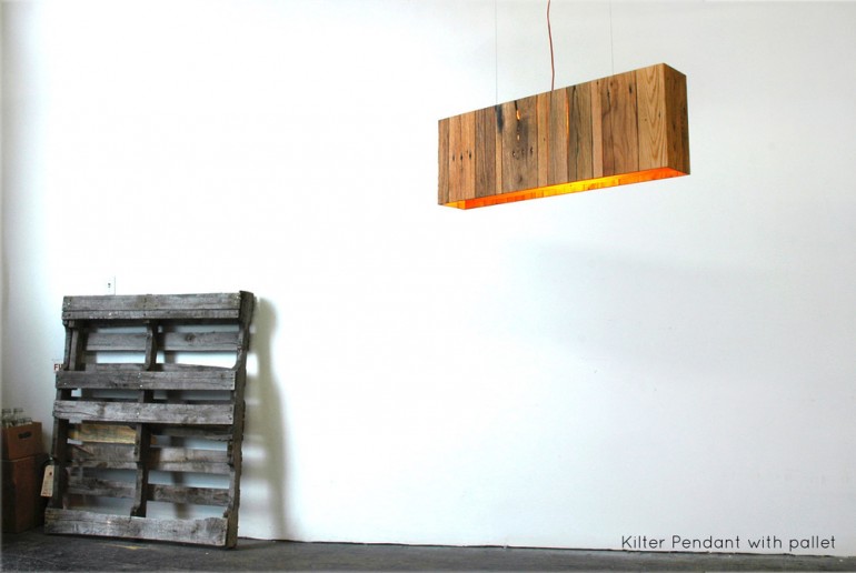 Kilter Pendant with Wood Pallet