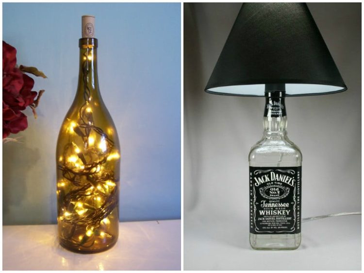 UPCYCLED LIQUOR BOTTLE LAMP