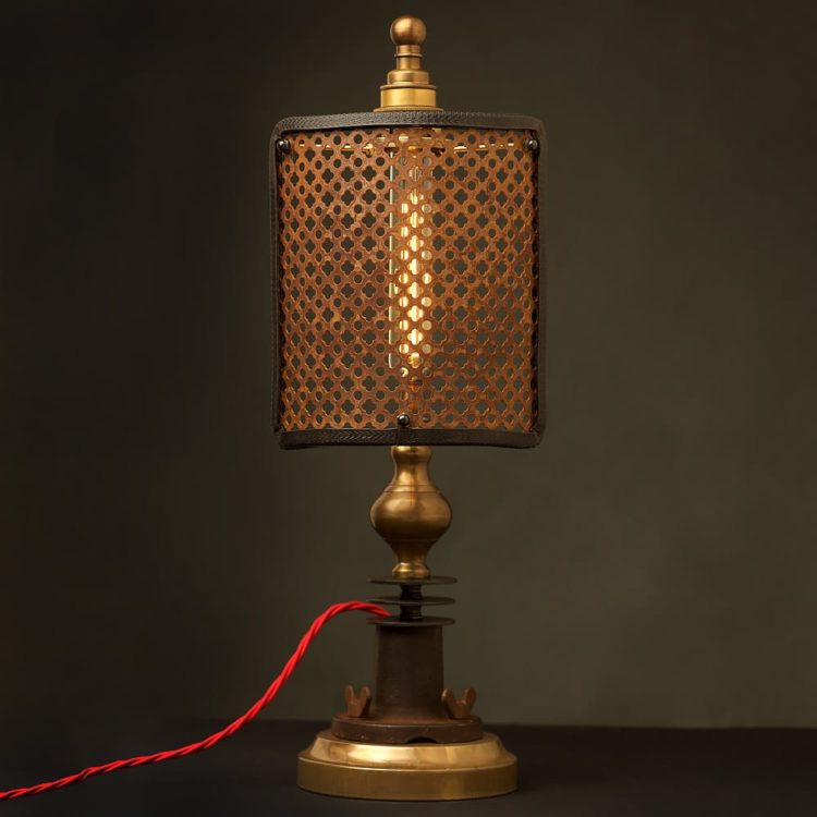 Guard Shield Steampunk Desk Lamp