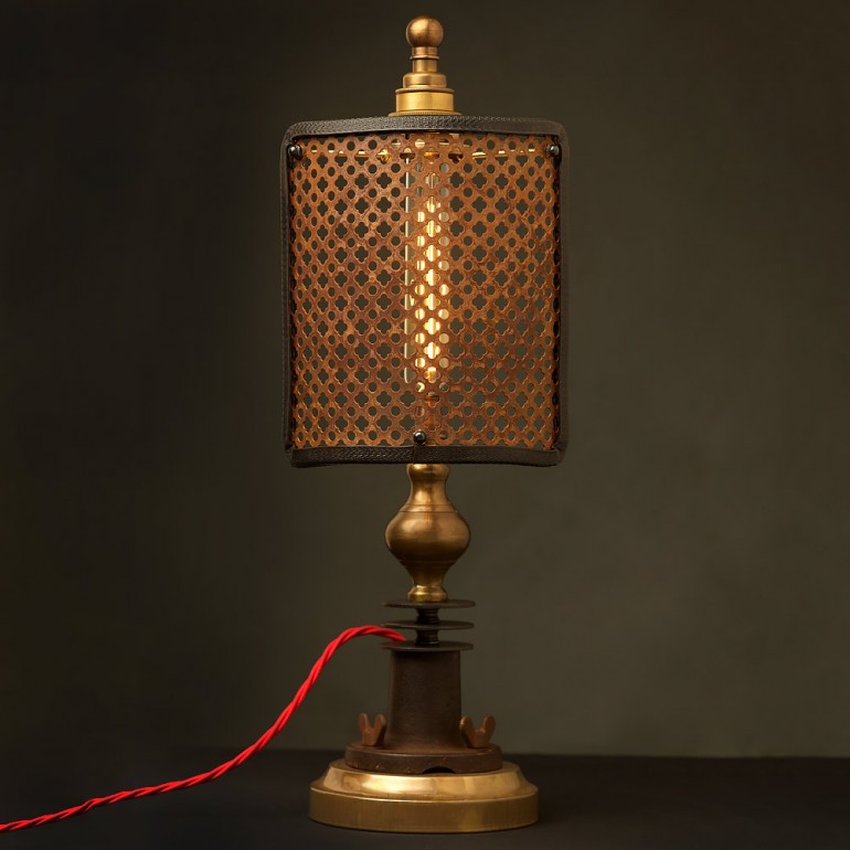 Guard Shield Steampunk Desk Lamp