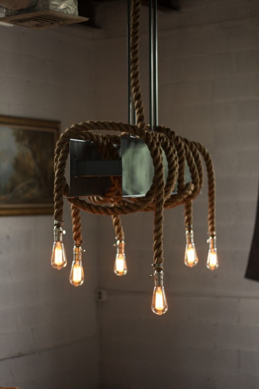 Metal and Rope Beam Light