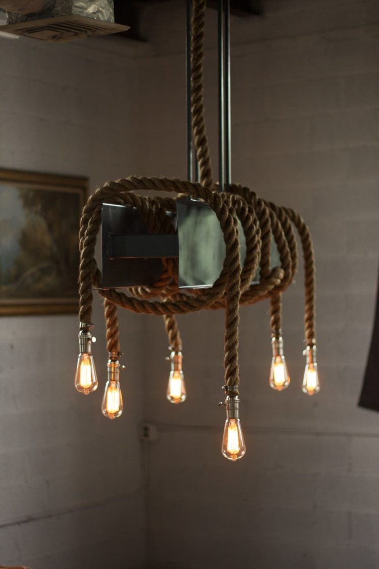 Metal & Rope Beam Light