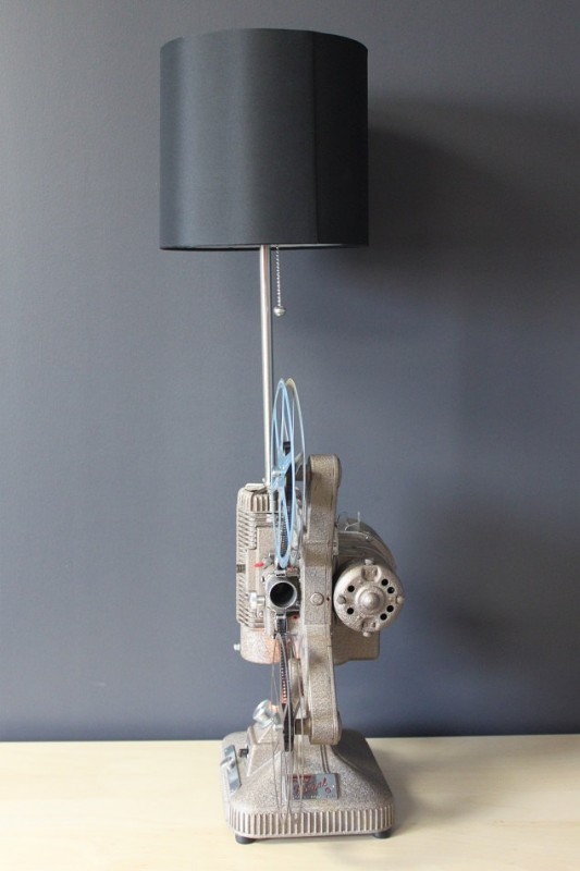 Vintage 8MM Projector Industrial Table Lamp - iD Lights